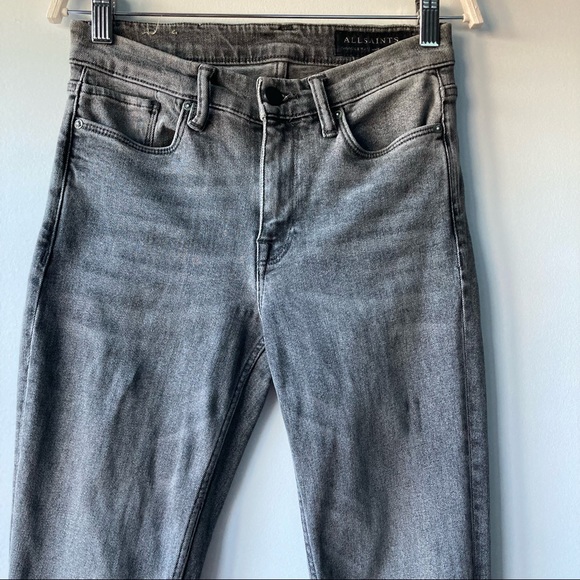 ALLSAINTS Grace Slashed Skinny Jeans Size 27 - Picture 6 of 15